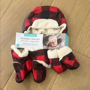 JJ Cole Red and Black Plaid Hat